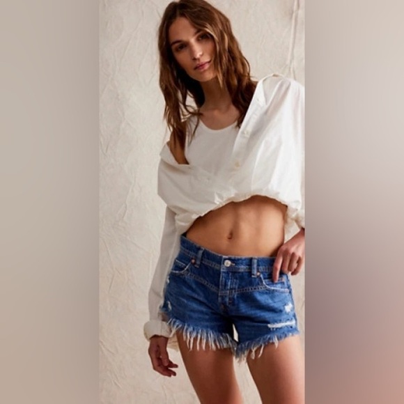 NEW Free people We The Free Westwood Hi-Low Shorts size 33 - Picture 1 of 12